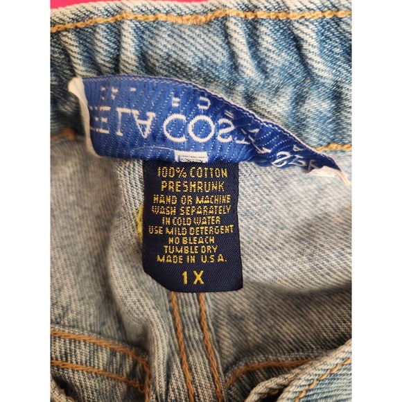La Costa Spa Embroidered Anchor Jeans Womens Size 1X Made In‎ USA - Picture 5 of 5